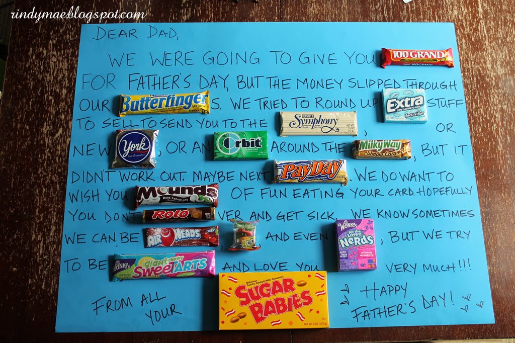 Fathers day candy card sale